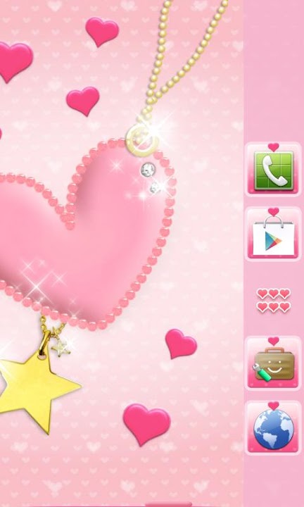 pink heart Themeのスクリーンショット_2