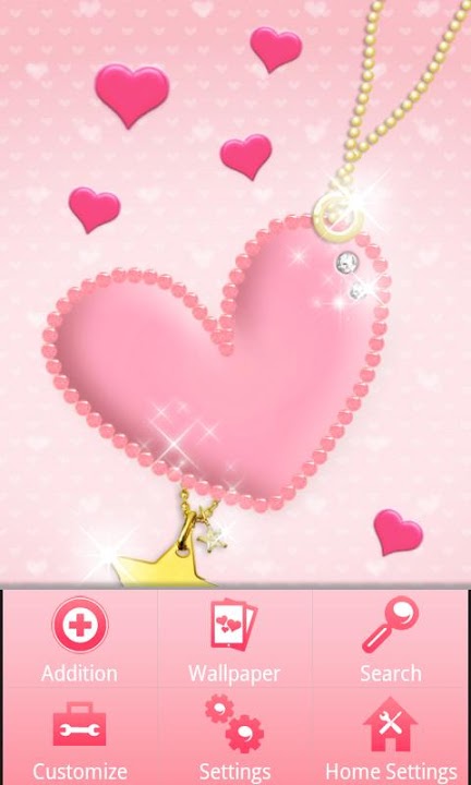 pink heart Themeのスクリーンショット_3
