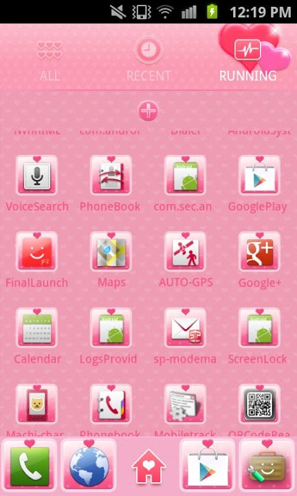 pink heart Themeのスクリーンショット_4