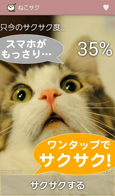 電池長持ち！動作サクサク！猫のメモリ解放アプリ【ねこサク】のスクリーンショット_1