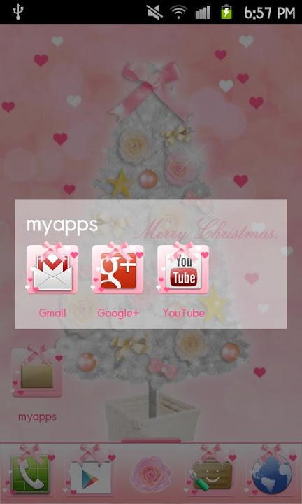 Pinky Christmas Themeのスクリーンショット_5
