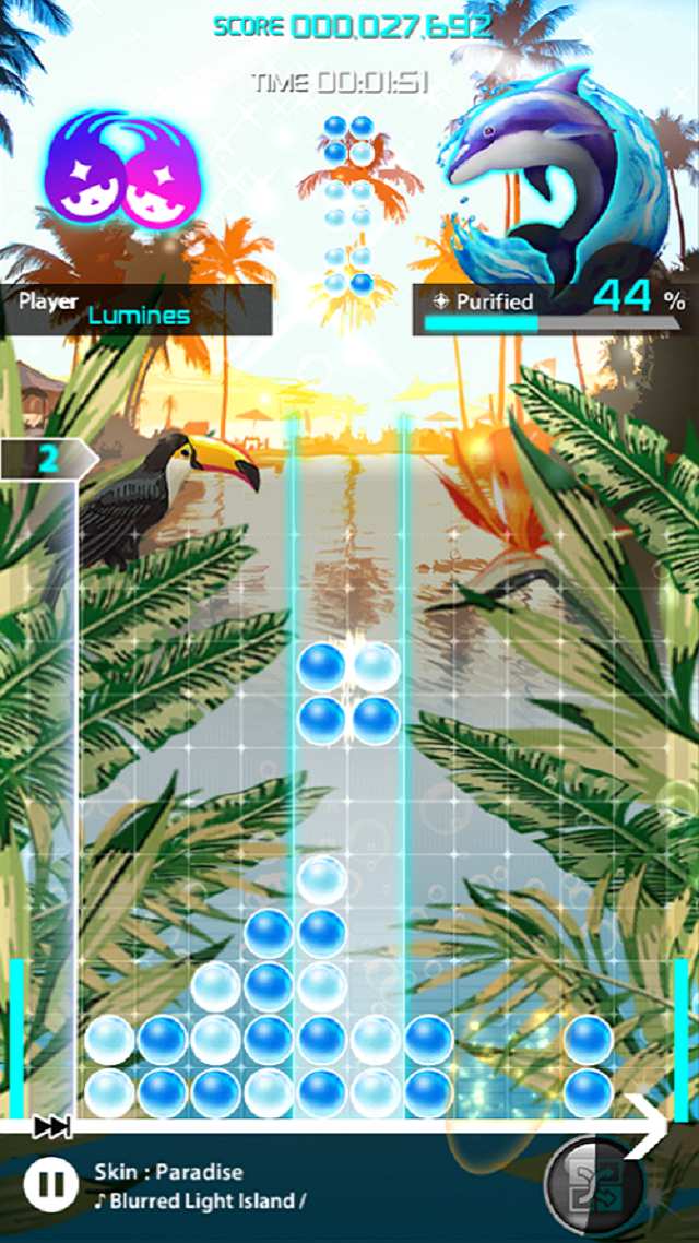 LUMINES パズル＆ミュージックのスクリーンショット_2