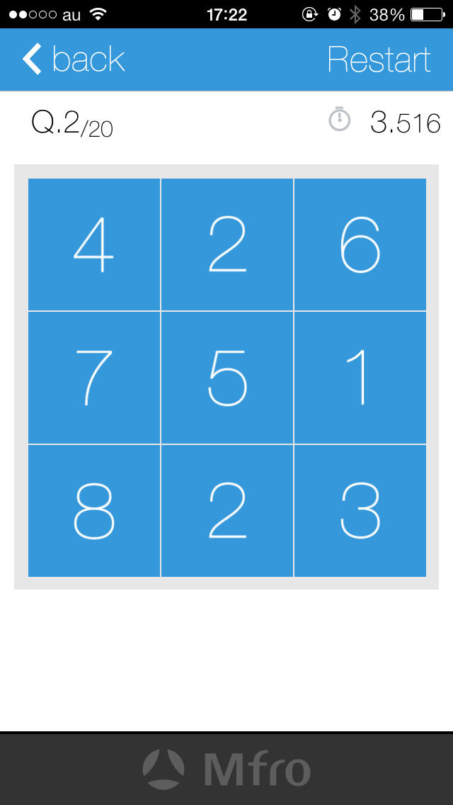 Same number - 9つの数字から同じ数字を選ぶだけのシンプル脳トレパズルゲーム 集中力を高めて脳を活性化のスクリーンショット_2