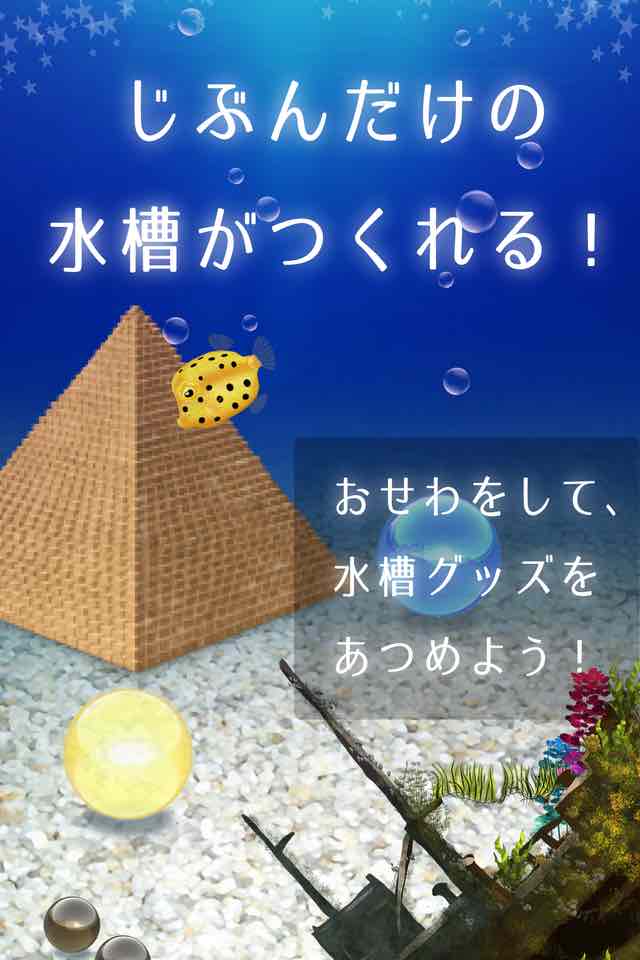 水槽がつくれる！ハコフグ育成ゲームのスクリーンショット_3