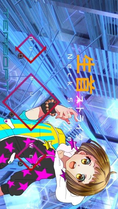 生首ストライク-かわいいキャラで壁に打ち付けるアクションのスクリーンショット_1