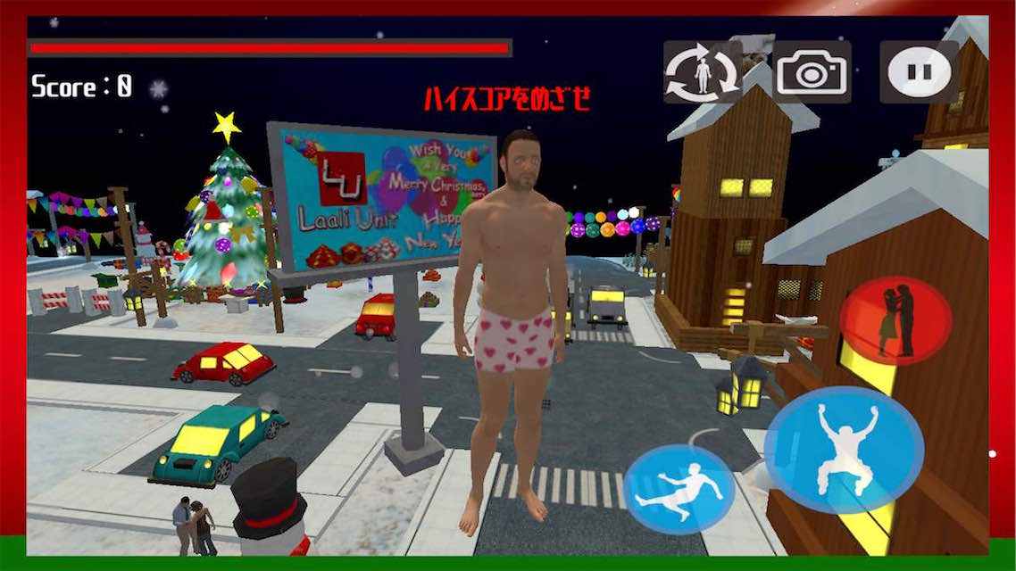 X'mas Simulator-聖なる夜に半裸で暴れてみた-のスクリーンショット_5
