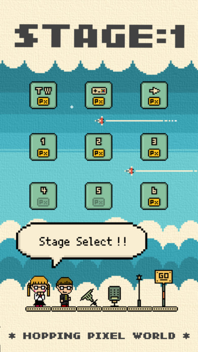 ホッピングピクセルワールドのスクリーンショット_1