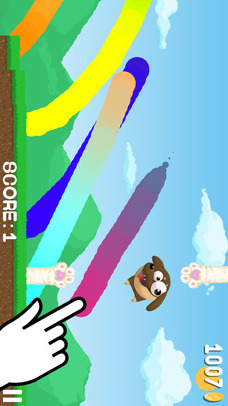 Bouncy Doggy -お絵かきアクションゲームのスクリーンショット_1