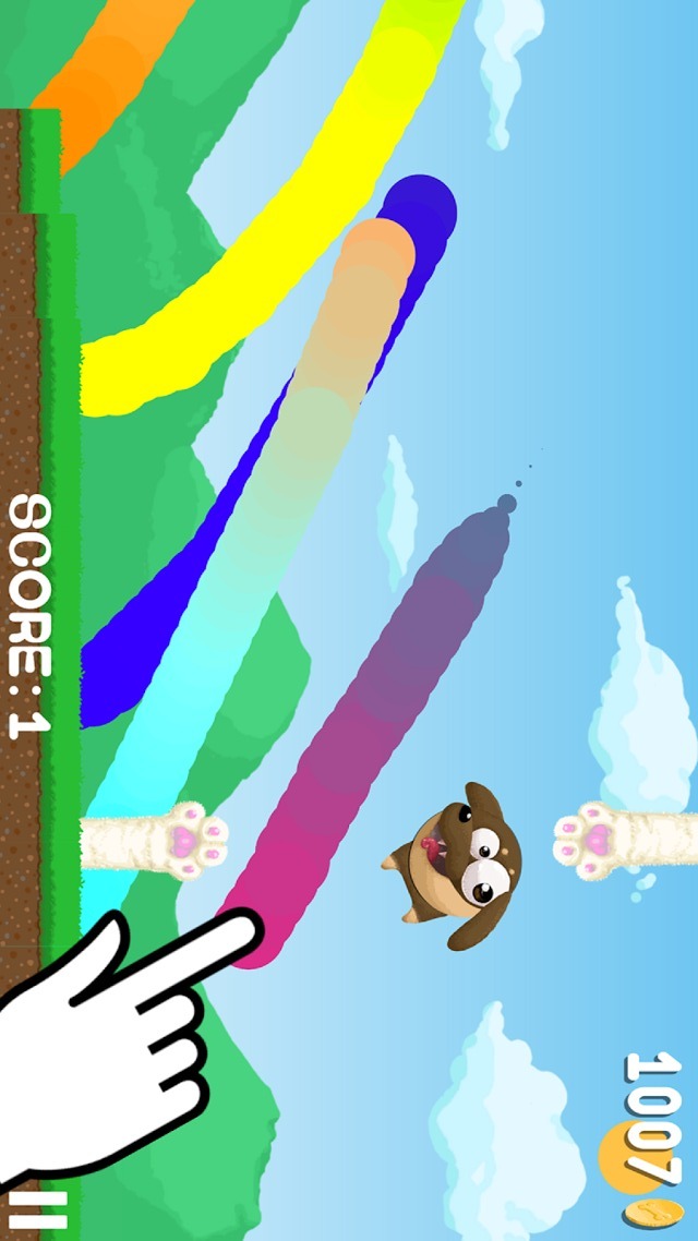 Bouncy Doggy -お絵かきアクションゲームのスクリーンショット_1