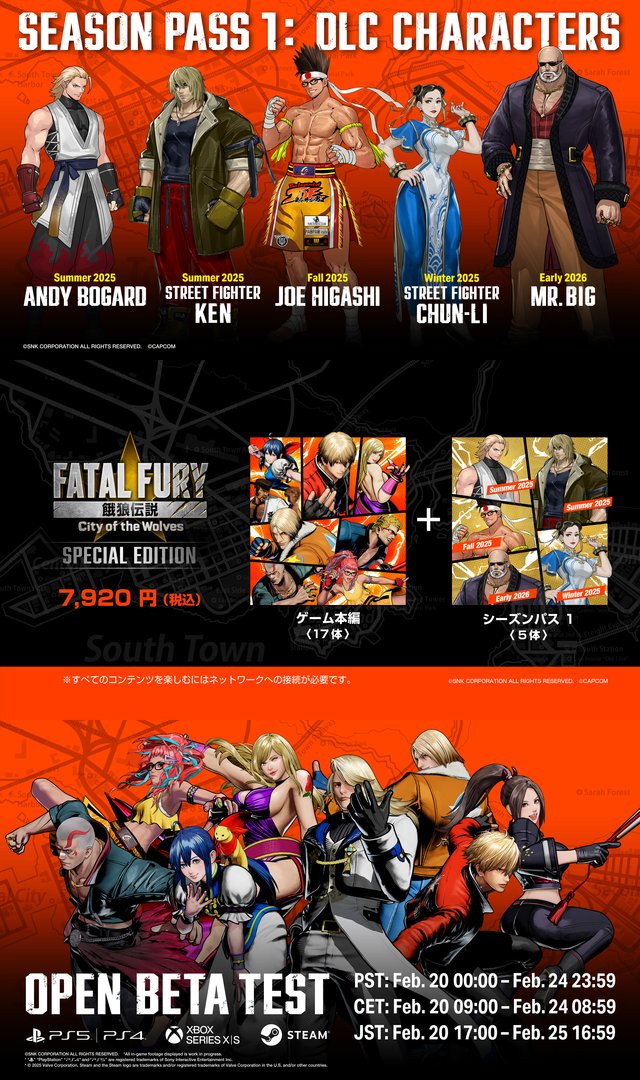 餓狼伝説 City of Wolves 特典 B2 布ポスター 餓狼伝説 City of the